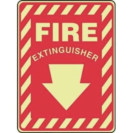 Accuform SAFETY SIGN FIRE EXTINGUISHER DOWN MLFX505GP MLFX505GP